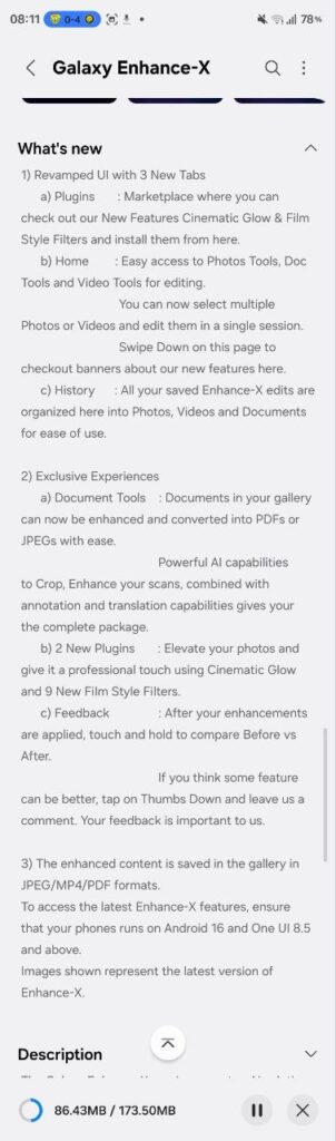 Samsung Galaxy Enhance-X Plugins, Document Tools
