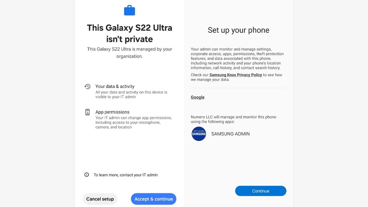 Samsung Galaxy S22 Lock Issue