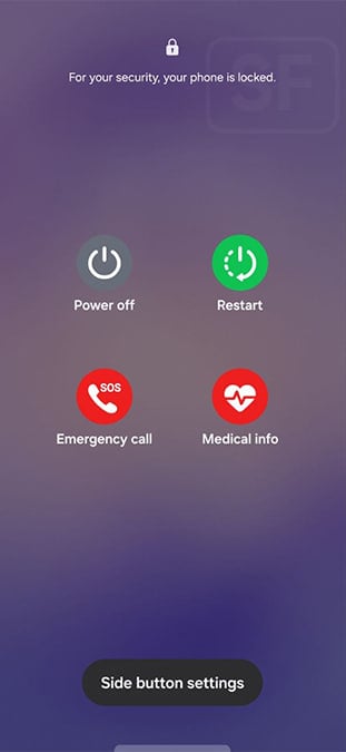 Samsung One UI 9 Power Menu