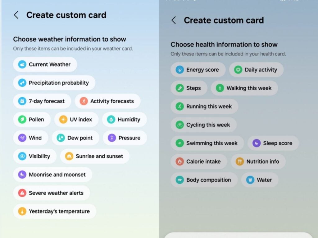One UI 9 Custom Now Brief Card
