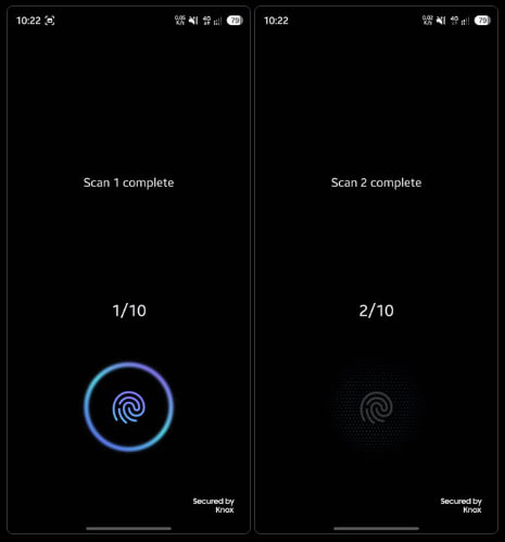 Samsung One UI 9.5 Fingerprint Enroll UI