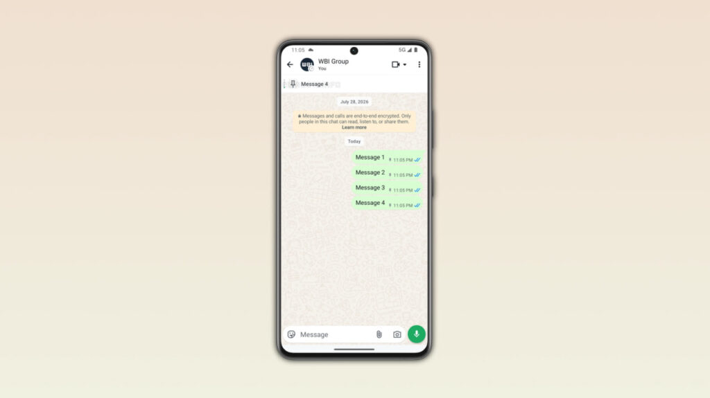 WhatsApp Pin messages